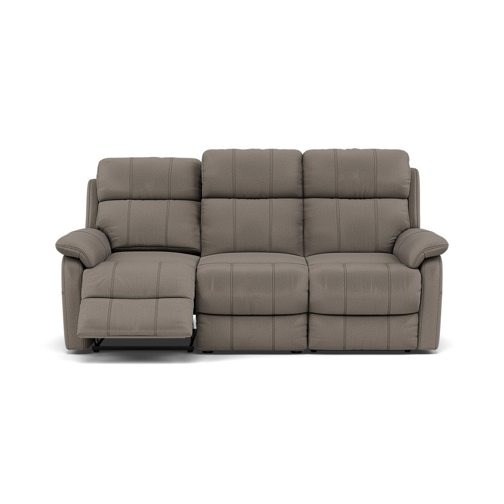 Fara 3 Seater Recliner Sofa - 3 Seater with 2 Power Recliners Fabric - Power Recliner with USB 3 Seater Sofas Sterling Home 10 BFA-MAD-03 DARK GREY