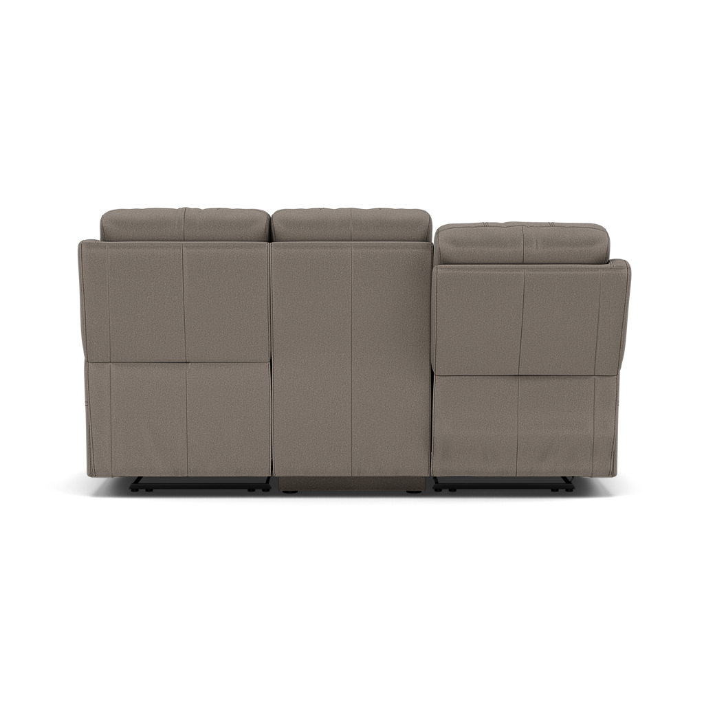 Fara 3 Seater Recliner Sofa - 3 Seater with 2 Power Recliners Fabric - Power Recliner with USB — BFA-MAD-03 DARK GREY, gallery image 2