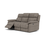 Fara 3 Seater Recliner Sofa - 3 Seater with 2 Power Recliners Fabric - Power Recliner with USB — BFA-MAD-03 DARK GREY, gallery image 3