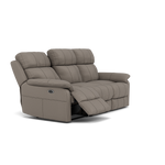 Fara 3 Seater Recliner Sofa - 3 Seater with 2 Power Recliners Fabric - Power Recliner with USB — BFA-MAD-03 DARK GREY, gallery image 1