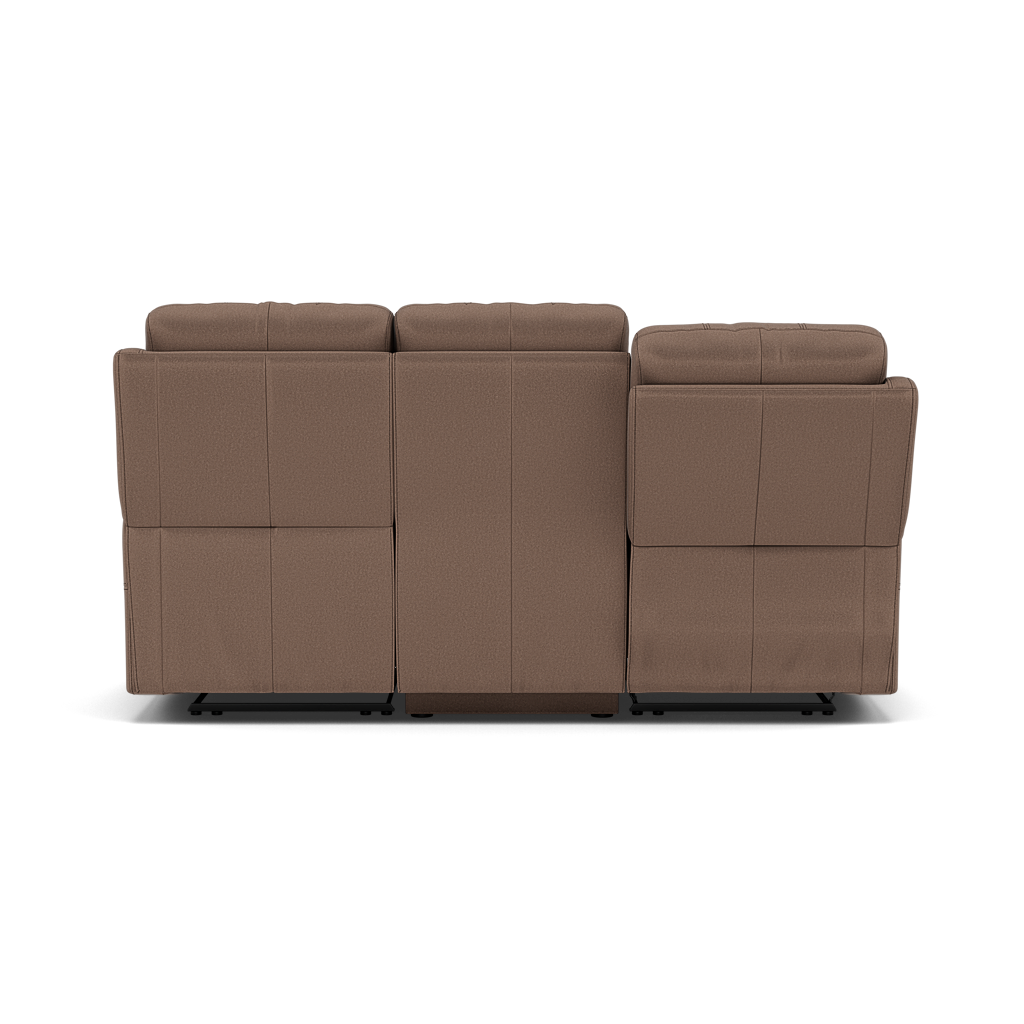 Fara 3 Seater Recliner Sofa - 3 Seater with 2 Power Recliners Fabric - Power Recliner with USB — BFA-MAD-05 DARK TAUPE, gallery image 2