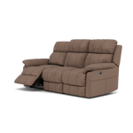 Fara 3 Seater Recliner Sofa - 3 Seater with 2 Power Recliners Fabric - Power Recliner with USB — BFA-MAD-05 DARK TAUPE, gallery image 3