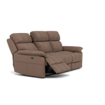 Fara 3 Seater Recliner Sofa - 3 Seater with 2 Power Recliners Fabric - Power Recliner with USB — BFA-MAD-05 DARK TAUPE, gallery image 1