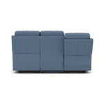 Fara 3 Seater Recliner Sofa - 3 Seater with 2 Power Recliners Fabric - Power Recliner with USB — BFA-MAD-08 PACIFIC BLUE, gallery image 2