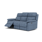 Fara 3 Seater Recliner Sofa - 3 Seater with 2 Power Recliners Fabric - Power Recliner with USB — BFA-MAD-08 PACIFIC BLUE, gallery image 3
