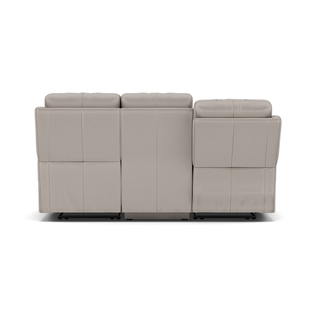 Fara 3 Seater Recliner Sofa - 3 Seater with 2 Power Recliners Fabric - Power Recliner with USB — BFAMAD-02 SILVER GREY, gallery image 2