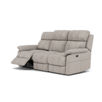 Fara 3 Seater Recliner Sofa - 3 Seater with 2 Power Recliners Fabric - Power Recliner with USB — BFAMAD-02 SILVER GREY, gallery image 3