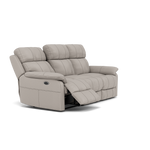 Fara 3 Seater Recliner Sofa - 3 Seater with 2 Power Recliners Fabric - Power Recliner with USB — BFAMAD-02 SILVER GREY, gallery image 1