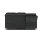 Fara 3 Seater Recliner Sofa - 3 Seater with 2 Power Recliners Fabric - Power Recliner with USB — FAB-MEG-20  PEWTER, gallery image 2