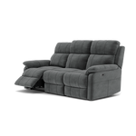 Fara 3 Seater Recliner Sofa - 3 Seater with 2 Power Recliners Fabric - Power Recliner with USB — FAB-MEG-20  PEWTER, gallery image 3