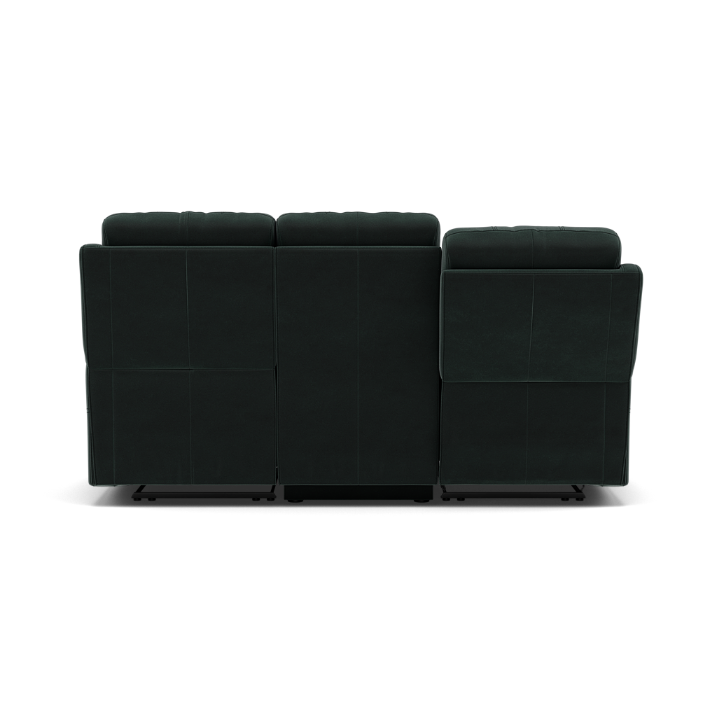 Fara 3 Seater Recliner Sofa - 3 Seater with 2 Power Recliners Fabric - Power Recliner with USB — FAB-MEG-21  CHARCOAL GREY, gallery image 2