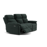 Fara 3 Seater Recliner Sofa - 3 Seater with 2 Power Recliners Fabric - Power Recliner with USB — FAB-MEG-21  CHARCOAL GREY, gallery image 1