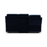 Fara 3 Seater Recliner Sofa - 3 Seater with 2 Power Recliners Fabric - Power Recliner with USB — FAB-MEG-28  NAVY, gallery image 2