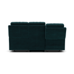 Fara 3 Seater Recliner Sofa - 3 Seater with 2 Power Recliners Fabric - Power Recliner with USB — FAB-MEG-36  LAKE GREEN, gallery image 2