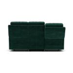 Fara 3 Seater Recliner Sofa - 3 Seater with 2 Power Recliners Fabric - Power Recliner with USB — FAB-MEG-37  EMERALD GREEN, gallery image 2