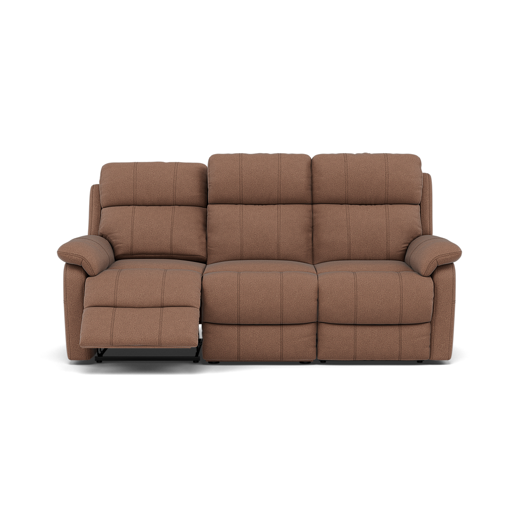 Fara 3 Seater Recliner Sofa - 3 Seater with 2 Power Recliners Fabric - Power Recliner with USB 3 Seater Sofas Sterling Home 6 BFA-BLJ-04 TOBACCO