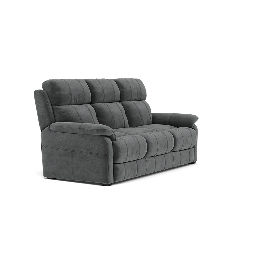 Fara 3 Seater Sofa - 3 Seater Fabric — FAB-MEG-20  PEWTER, gallery image 1