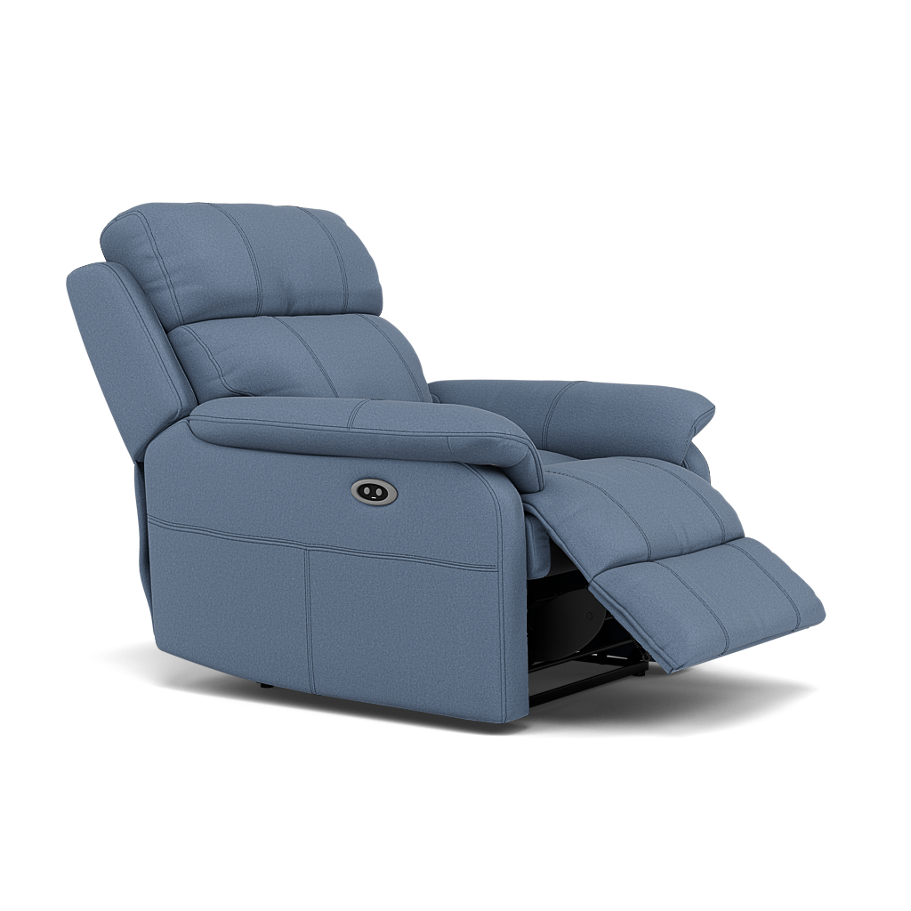 Fara Recliner Armchair - Power Recliner Armchair Fabric - Power Recliner with USB — BFA-MAD-08 PACIFIC BLUE, gallery image 1