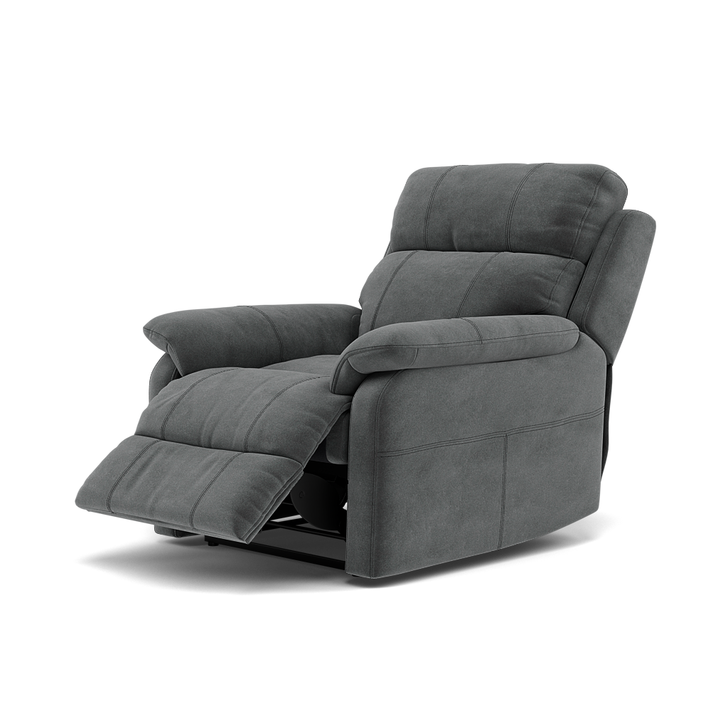 Fara Recliner Armchair - Power Recliner Armchair Fabric - Power Recliner with USB — FAB-MEG-20  PEWTER, gallery image 3