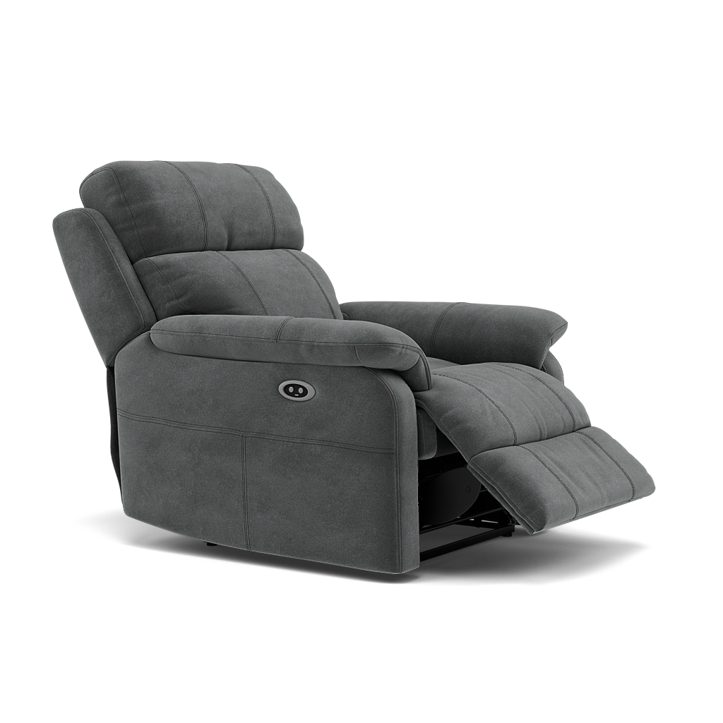 Fara Recliner Armchair - Power Recliner Armchair Fabric - Power Recliner with USB — FAB-MEG-20  PEWTER, gallery image 1