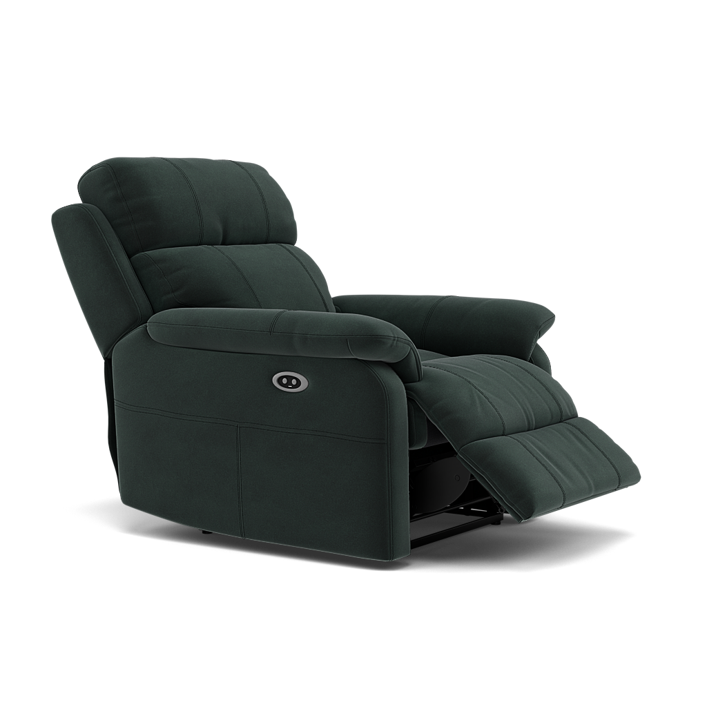 Fara Recliner Armchair - Power Recliner Armchair Fabric - Power Recliner with USB — FAB-MEG-21  CHARCOAL GREY, gallery image 1