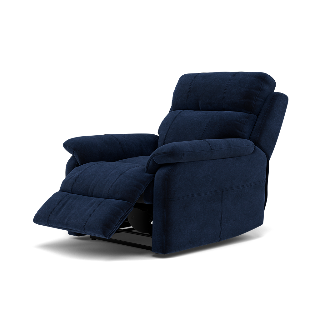 Fara Recliner Armchair - Power Recliner Armchair Fabric - Power Recliner with USB — FAB-MEG-28  NAVY, gallery image 3