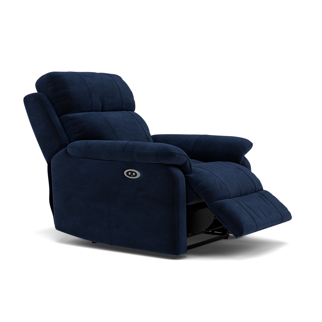 Fara Recliner Armchair - Power Recliner Armchair Fabric - Power Recliner with USB — FAB-MEG-28  NAVY, gallery image 1