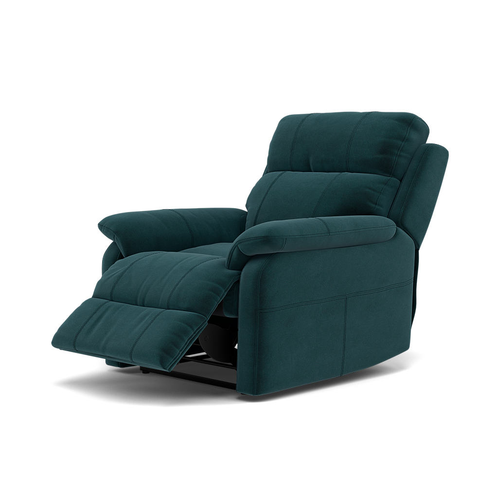 Fara Recliner Armchair - Power Recliner Armchair Fabric - Power Recliner with USB — FAB-MEG-36  LAKE GREEN, gallery image 3