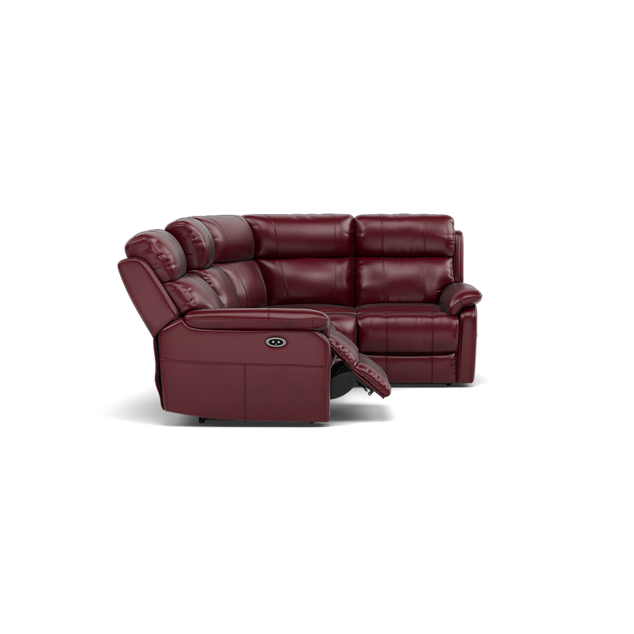 Fara Small Corner Recliner Sofa - Combination 4 1 Corner 2 with 2 Power Recliners Cat 20S - Left Hand Facing Sterling Home BVS-035C DEEP RED 1