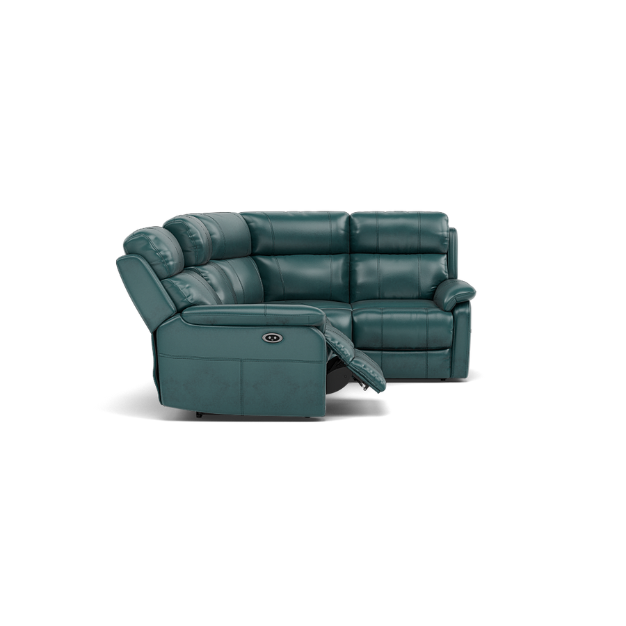 Fara Small Corner Recliner Sofa - Combination 5 2 Corner 1 with 2 Power Recliners Cat 20S - Right Hand Facing Sterling Home BVS-301E LAKE GREEN 2