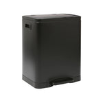 Matt Black Stainless Steel Double Kitchen Pedal Bin - Double Pedal Bin Matt Black 30L Sterling Home 1