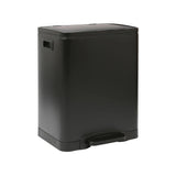 Matt Black Stainless Steel Double Kitchen Pedal Bin