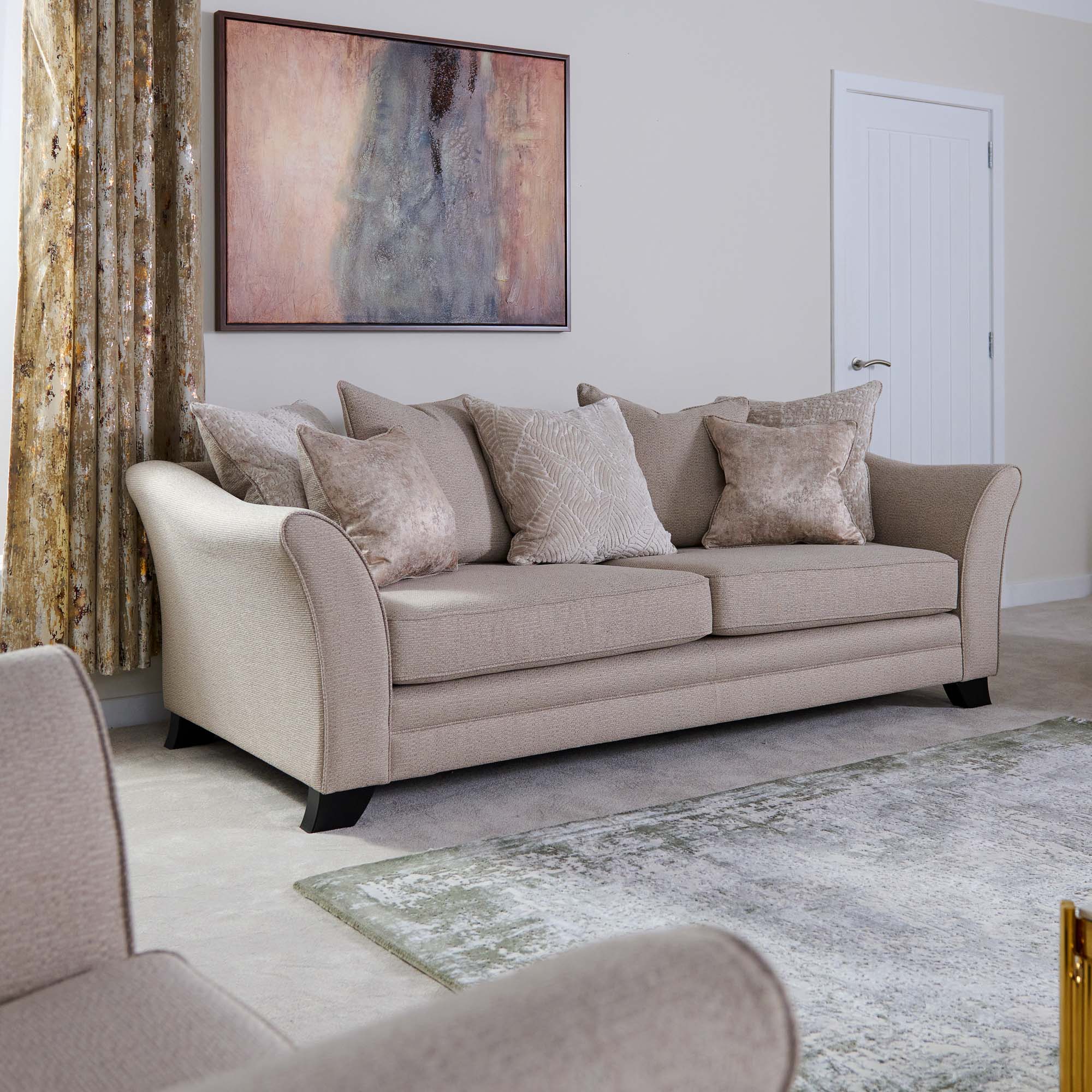 Fern 4 Seater Cushion Back Sofa - 4 Seater Sofa Pillow Back Price Band 1 - Standard Frame Sofas Sterling Home 2