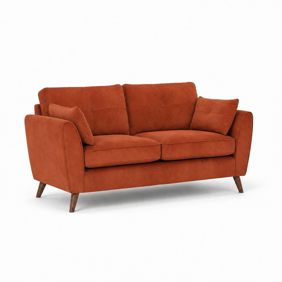Zara 3 Seater Sofa - 3 Seater Sofa — Plush Marmalade / Light Feet, gallery image 1