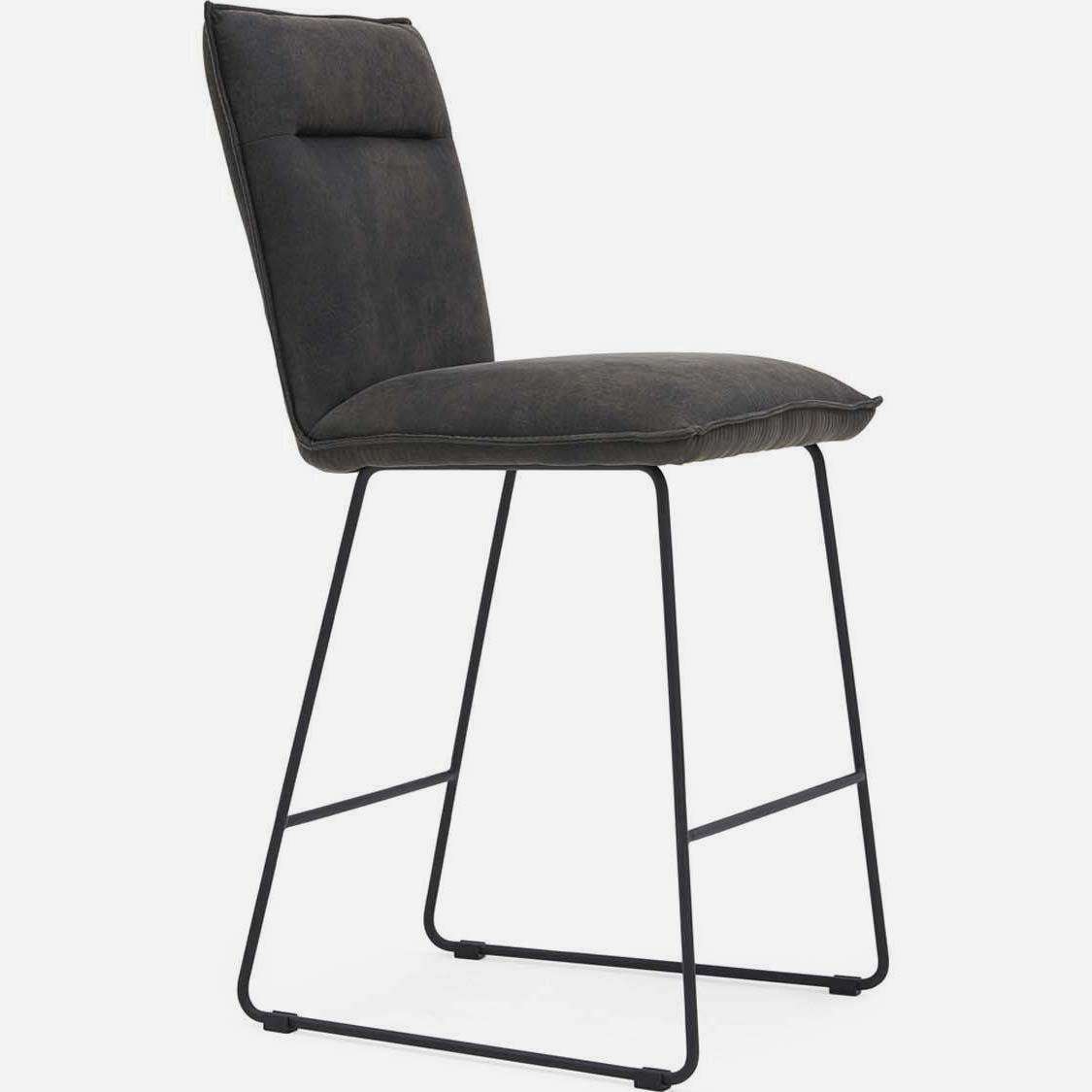 Floki Bar Stool - Bar Stool Grey Suede Chairs Sterling Home 1