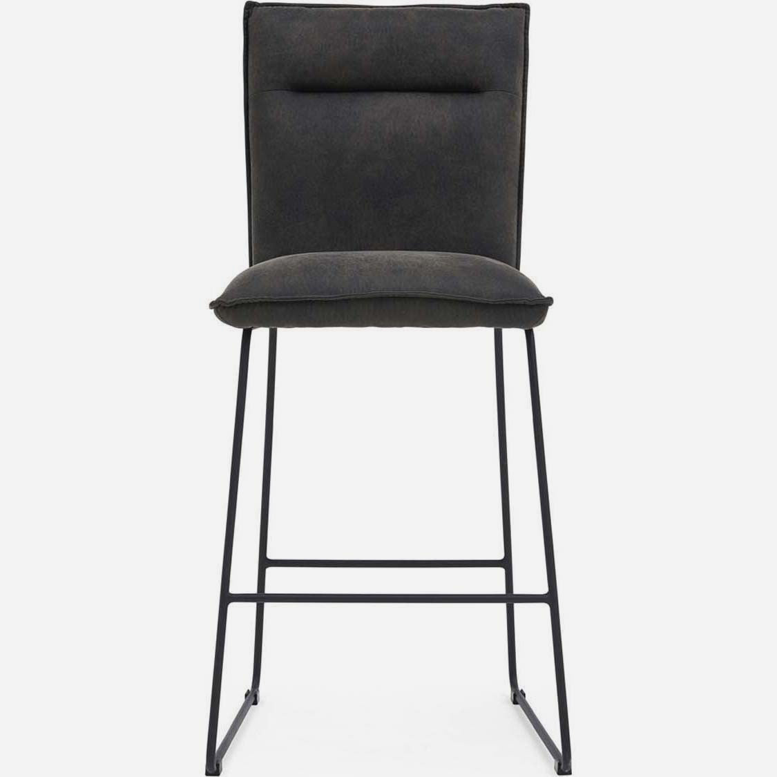 Floki Bar Stool - Bar Stool Grey Suede Chairs Sterling Home 4