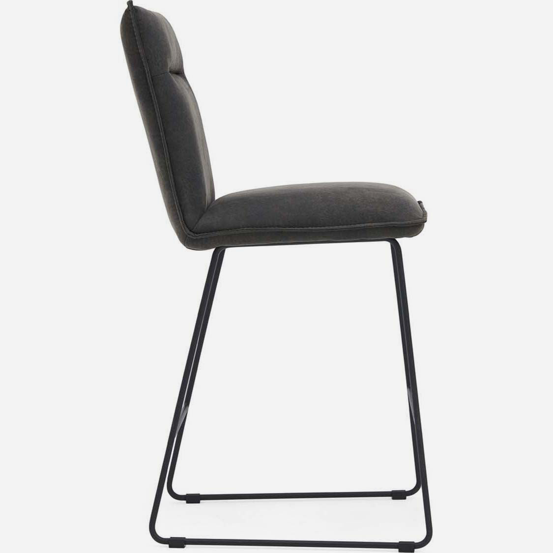 Floki Bar Stool - Bar Stool Grey Suede Chairs Sterling Home 5