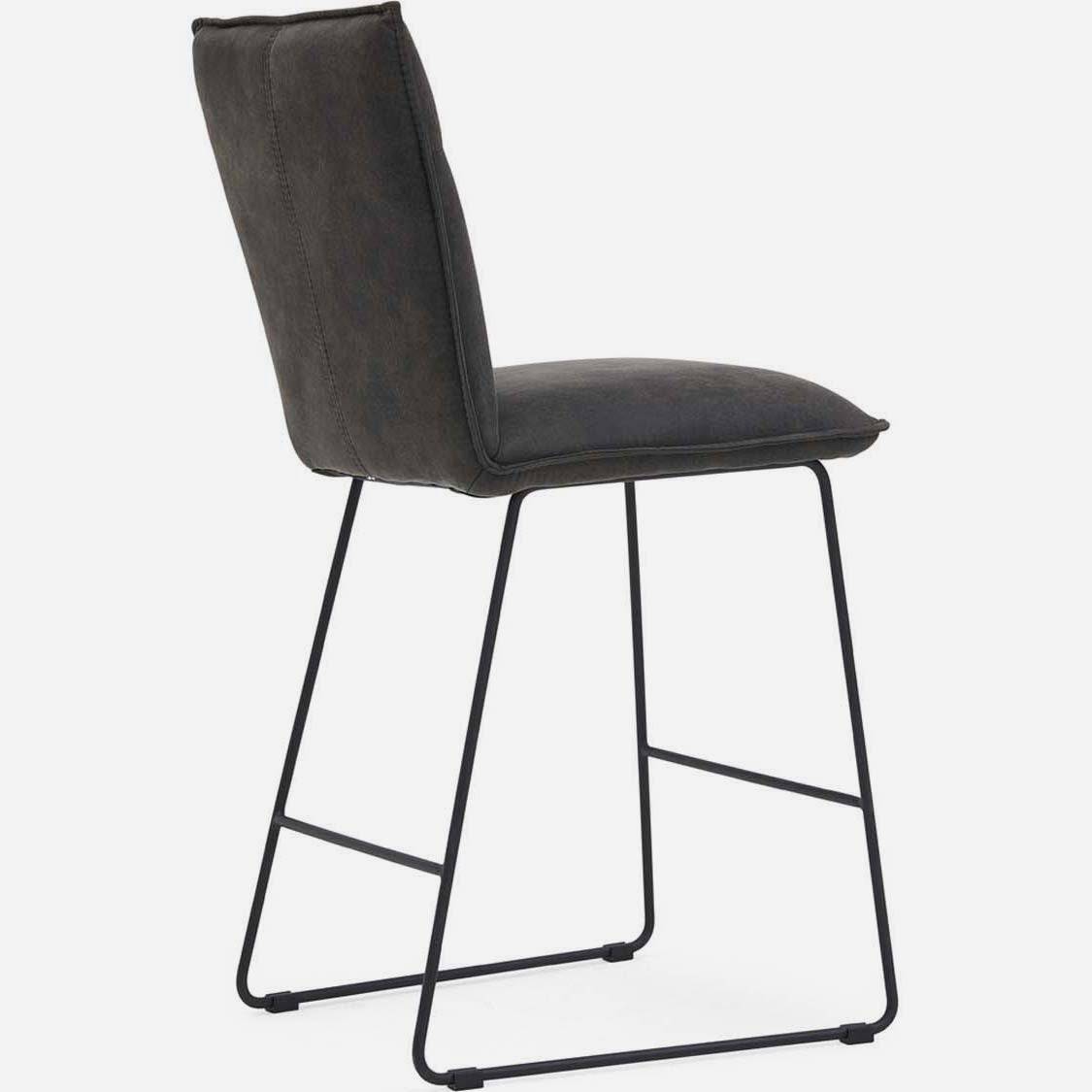 Floki Bar Stool - Bar Stool Grey Suede Chairs Sterling Home 6