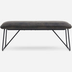 Floki Bench - Standard Bench Grey Suede Chairs Sterling Home 1