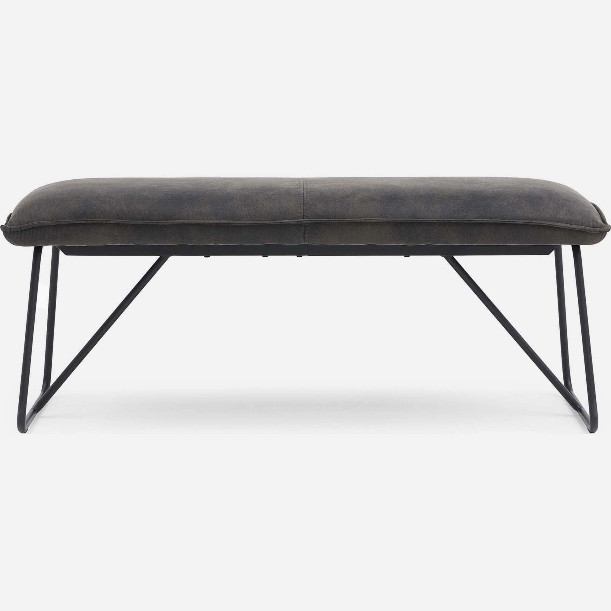 Floki Bench - Standard Bench Grey Suede Chairs Sterling Home 1