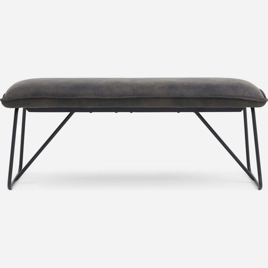 Floki Bench - Standard Bench Grey Suede Chairs Sterling Home 1