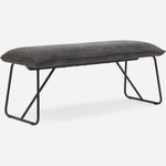 Floki Bench - Standard Bench Grey Suede Chairs Sterling Home 4