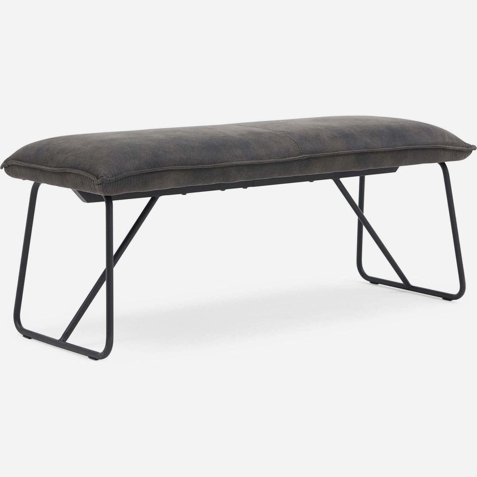 Floki Bench - Standard Bench Grey Suede Chairs Sterling Home 4