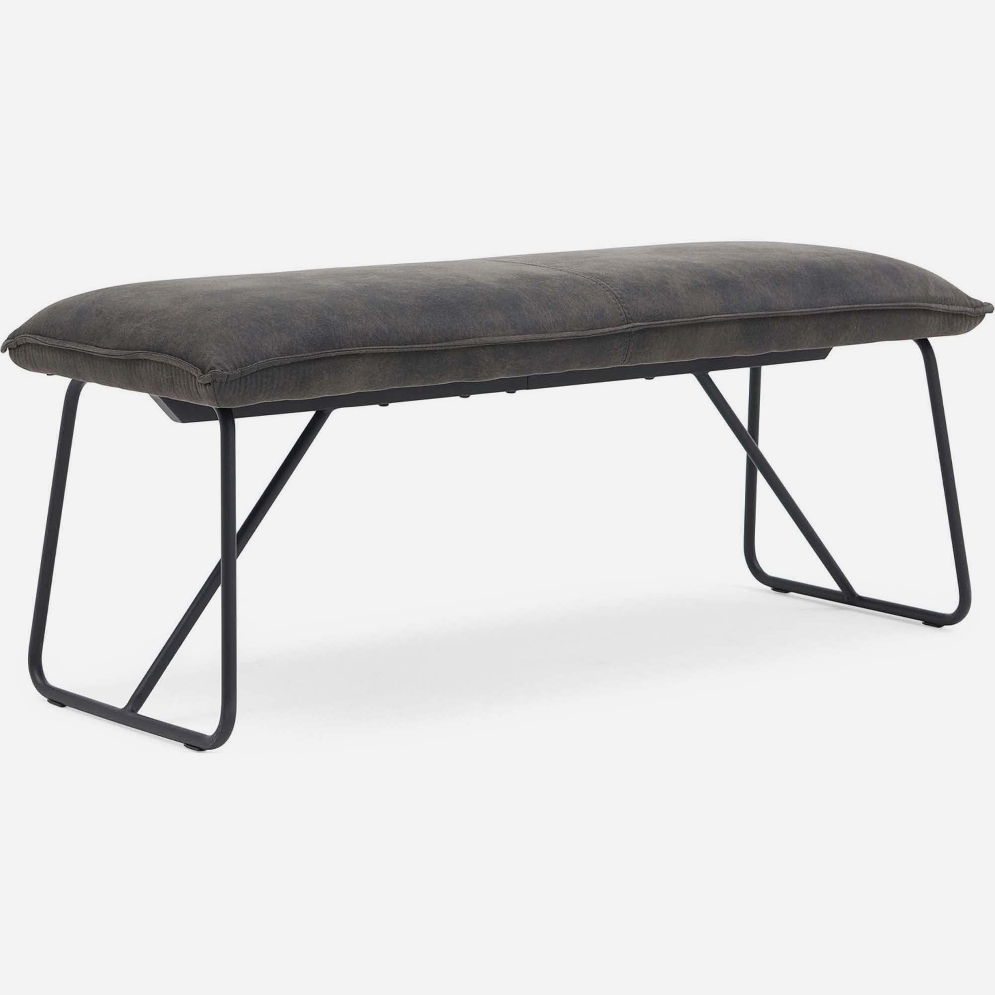 Floki Bench - Standard Bench Grey Suede Chairs Sterling Home 4