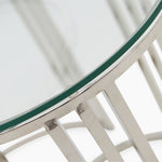 Florence Coffee Table - Coffee Table Set Clear Glass / Stainless Steel Tables Sterling Home 2