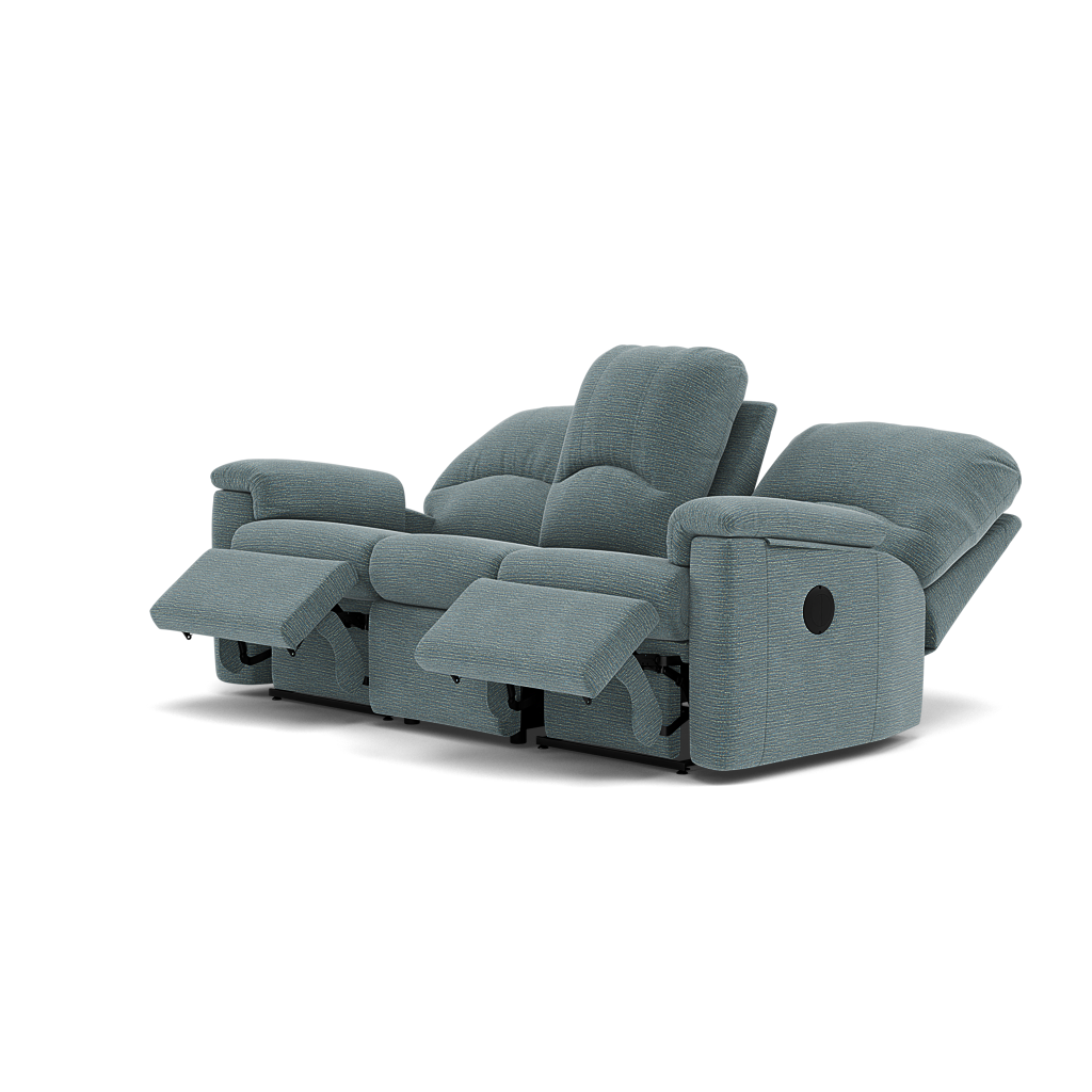 G Plan Chloe 3 Seater Recliner Sofa - 3 Seater Power Recliner Sofa Double Grade B - Power Recliner — B925 Waffle Marine, gallery image 3