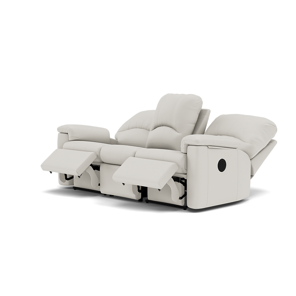 G Plan Chloe 3 Seater Recliner Sofa - 3 Seater Power Recliner Sofa (Left) Grade L - Left Hand Recliner — L840 Cambridge Chalk, gallery image 3