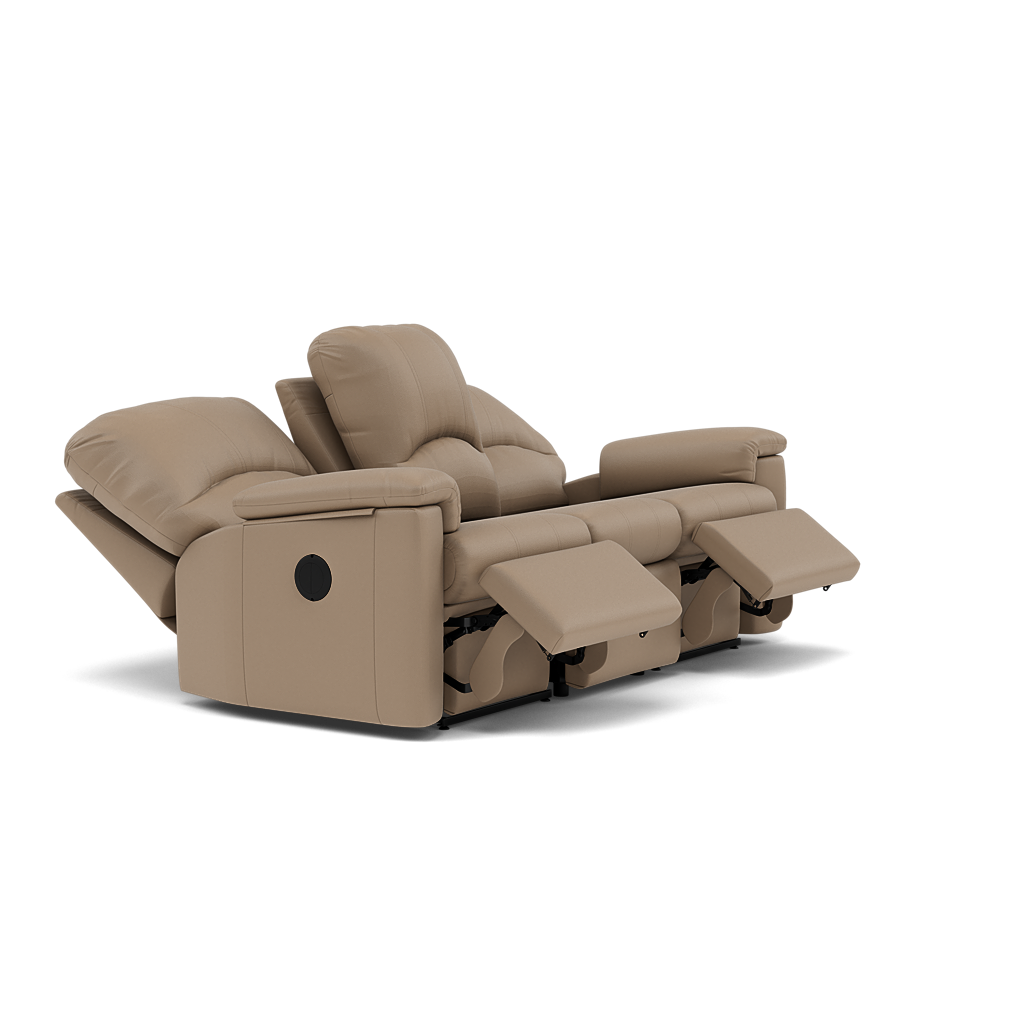 G Plan Chloe 3 Seater Recliner Sofa - 3 Seater Power Recliner Sofa (Left) Grade L - Left Hand Recliner — L846 Cambridge Taupe, gallery image 1