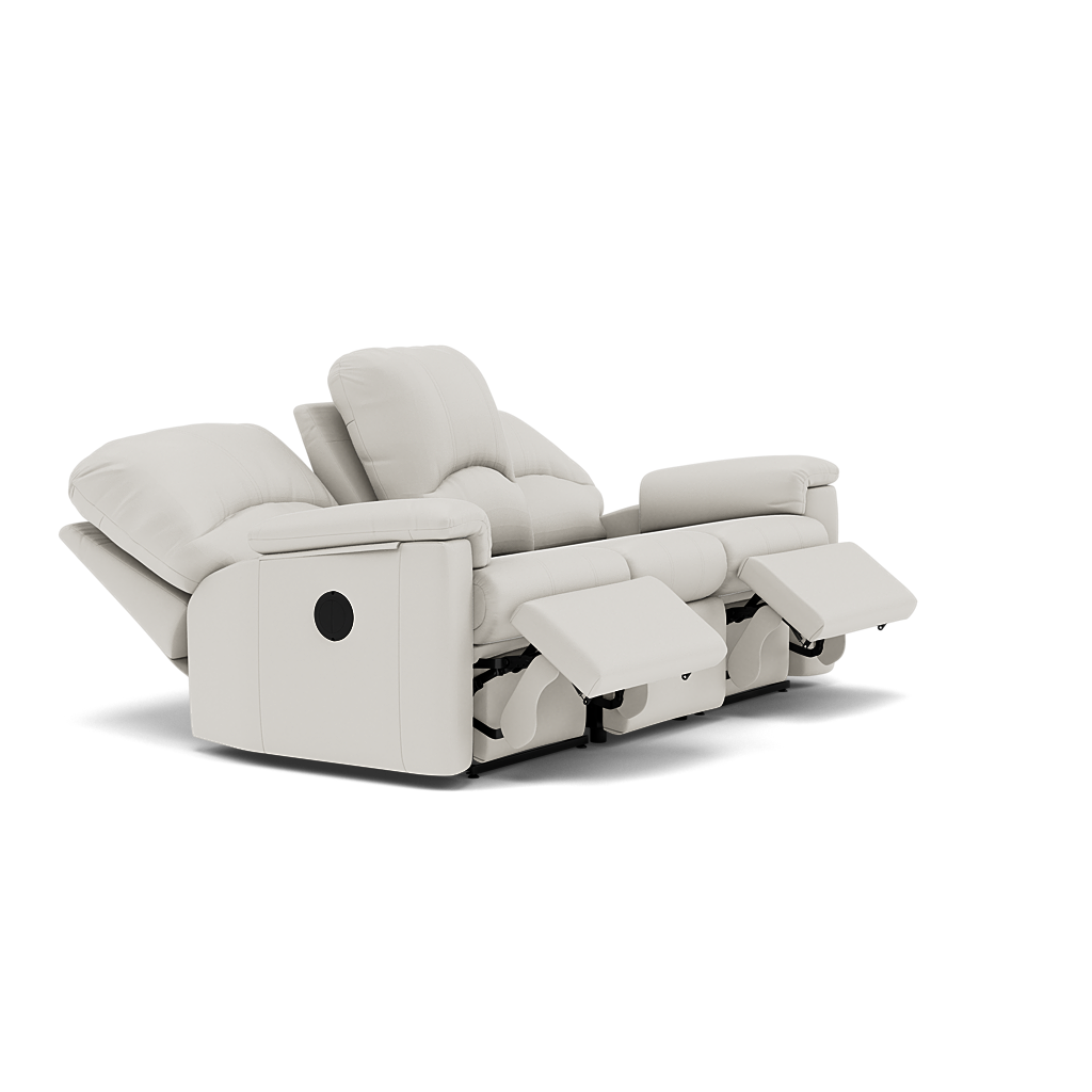 G Plan Chloe 3 Seater Recliner Sofa - 3 Seater Power Recliner Sofa (Right) Grade L - Right Hand Recliner — L840 Cambridge Chalk, gallery image 1
