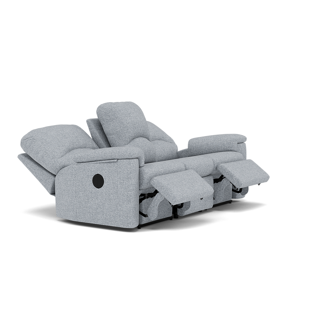 G Plan Chloe 3 Seater Recliner Sofa - 3 Seater Recliner Sofa Double Grade B - Manual Recliner — B932 Beach Duck Egg, gallery image 1